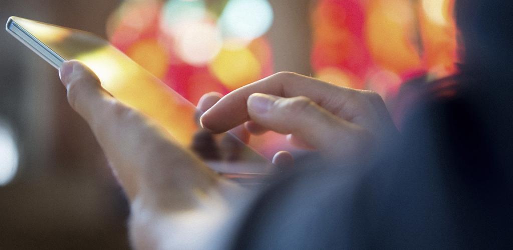 Person on their mobile phone