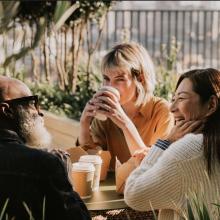 Friends having coffee