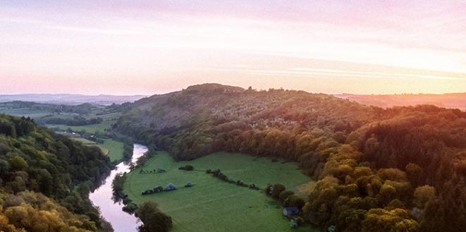 river through valley