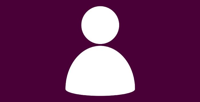 This image shows a blank profile outline on a NESO purple background